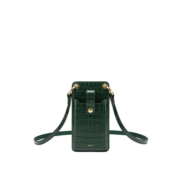 JW PEI Quinn Phone Bag in Dark Green Croc