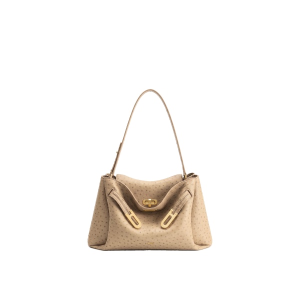 JW PEI Rhea Double Buckle Shoulder Bag in Camel