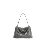 JW PEI Rhea Faux Suede Double Buckle Shoulder Bag in Grey
