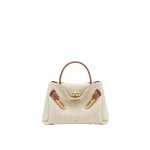JW PEI Rhea Small Double Buckle Shoulder Bag in Brown Canvas | Mini Bags | Luxury Shoes JW PEI Rhea Small Double Buckle Shoulder Bag in Brown Canvas