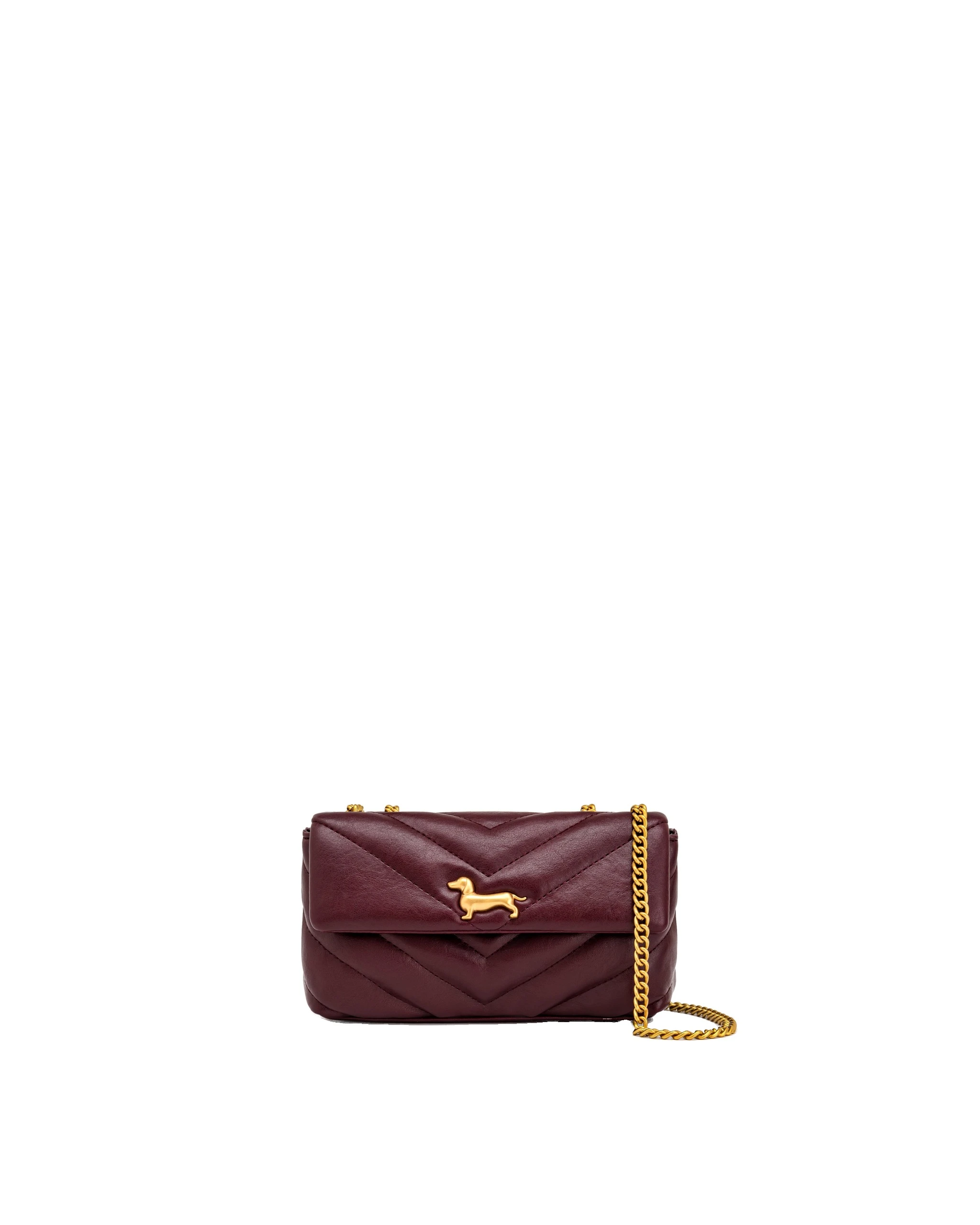 JW PEI Riley Dachshund Quilted Flap Shoulder Bag in Deep Burgundy | Shoulder & Crossbody Bags | Luxury Shoes JW PEI Riley Dachshund Quilted Flap Shoulder Bag in Deep Burgundy