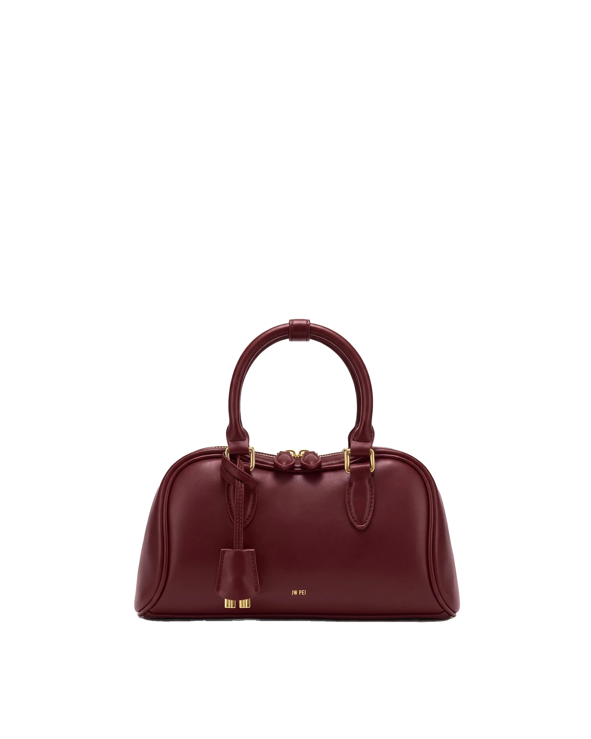 JW PEI Rosalie Bowler Top Handle Bag in Dark Burgundy | Totes & Top-Handle Bags | Luxury Shoes JW PEI Rosalie Bowler Top Handle Bag in Dark Burgundy