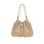 JW PEI Rowan Faux Suede Drawstring Chain Bucket Bag in Camel Croc | Bucket Bags | Luxury Shoes JW PEI Rowan Faux Suede Drawstring Chain Bucket Bag in Camel Croc