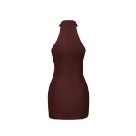 JW PEI Ruby Halter Neck Zipper Mini Dress