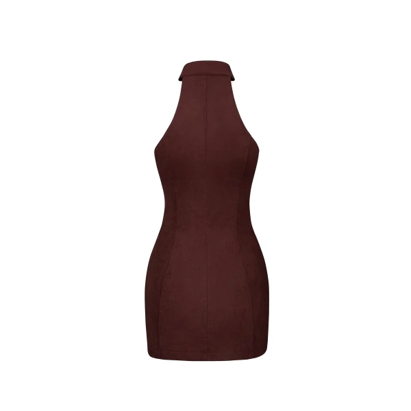 JW PEI Ruby Halter Neck Zipper Mini Dress