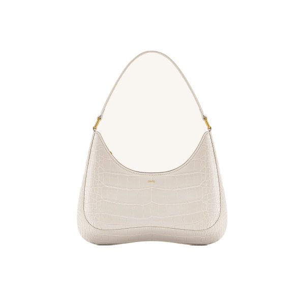 JW PEI Ruby Shoulder Bag in White Croc