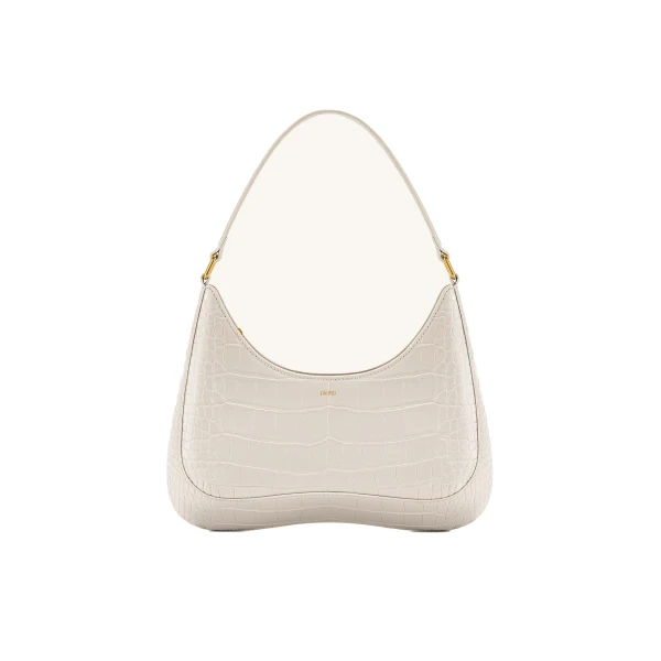 JW PEI Ruby Shoulder Bag in White Croc