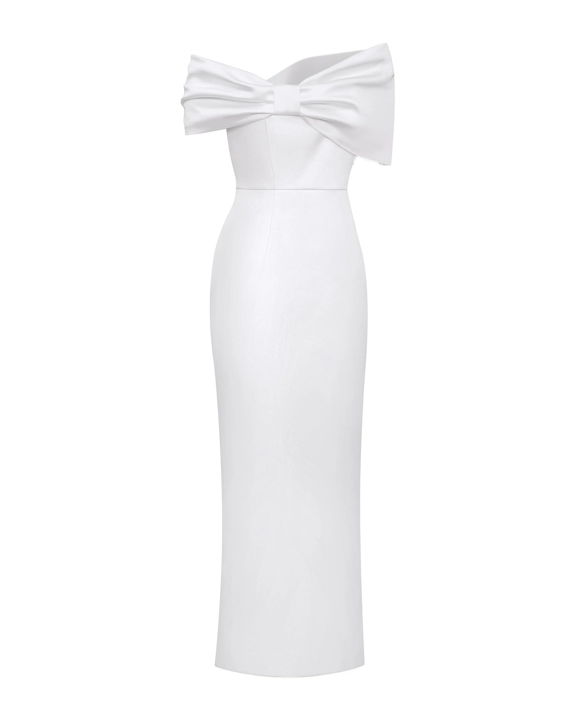JW PEI maxi dress | Los Angeles Vegan Fashion Dresses | Luxury Shoes JW PEI Satin Asymmetric Bow Maxi Dress