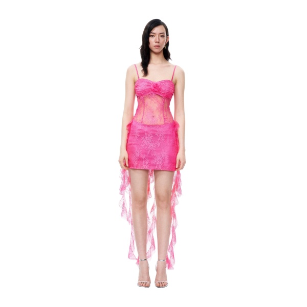 JW PEI Selene 3D Floral Lace Mini Dress