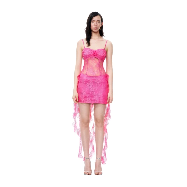JW PEI Selene 3D Floral Lace Mini Dress