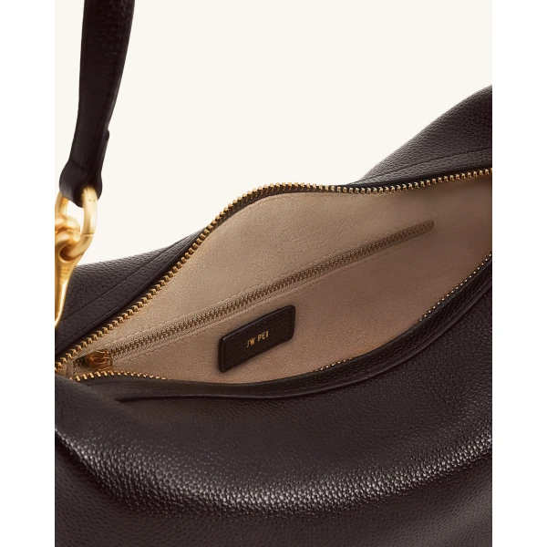 JW PEI Selia Soft-Grain Crossbody Bag in Dark Brown view six