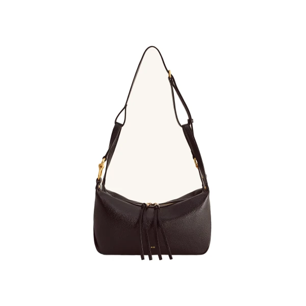 JW PEI Selia Soft-Grain Crossbody Bag in Dark Brown