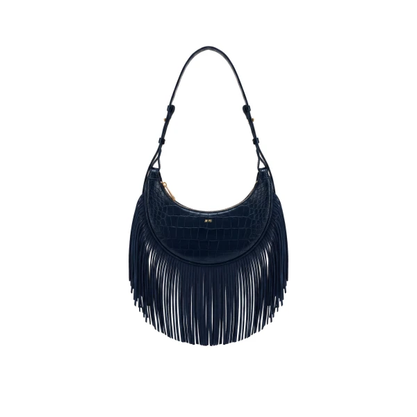 JW PEI Sharon Fringe Crossbody Bag in Navy Croc