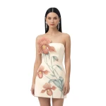 JW PEI Slipper Orchid Appliqué Mini Dress