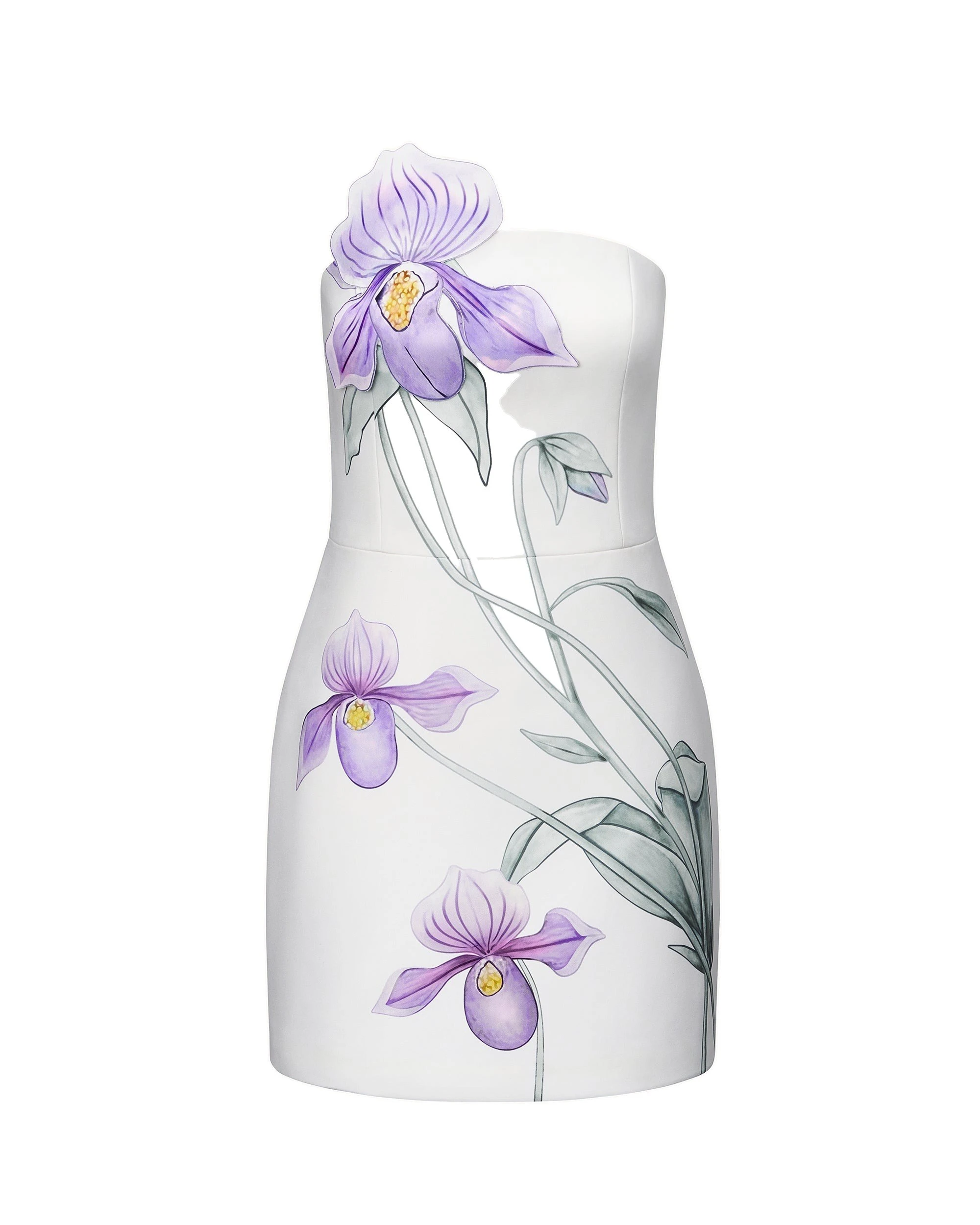 JW PEI mini dress | Los Angeles Vegan Fashion Dresses | Luxury Shoes JW PEI Slipper Orchid Appliqué Mini Dress