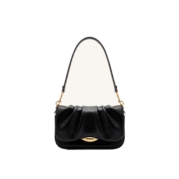 JW PEI Sofia Ruched Shoulder Bag in Black