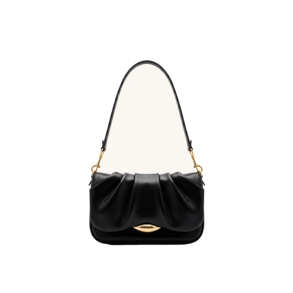 JW PEI Sofia Ruched Shoulder Bag in Black