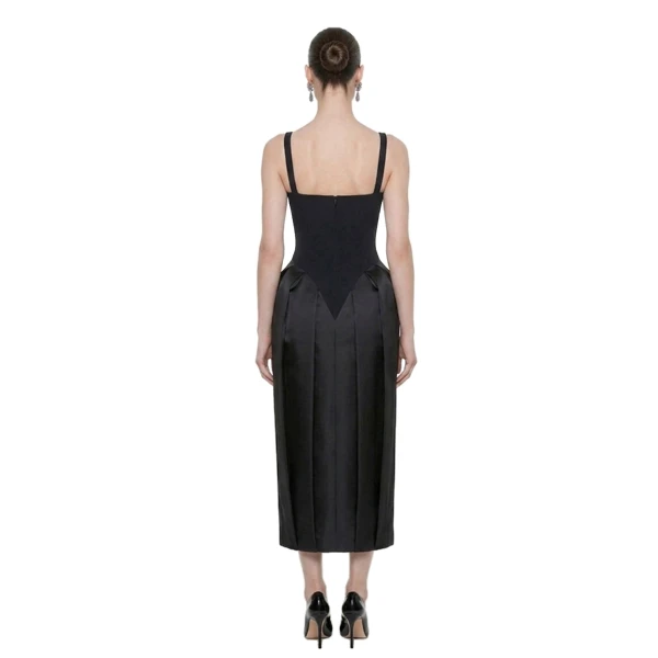 JW PEI Black midi dress