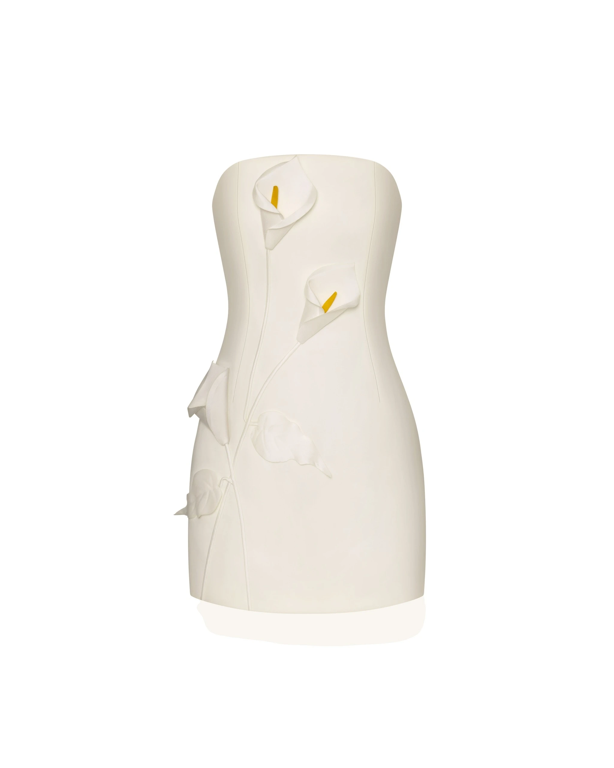 JW PEI dress | Los Angeles Vegan Fashion Dresses | Luxury Shoes JW PEI Strapless Floral Appliqué Dress