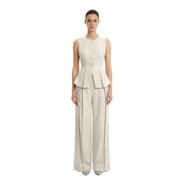 Structured Seam Round in Beige