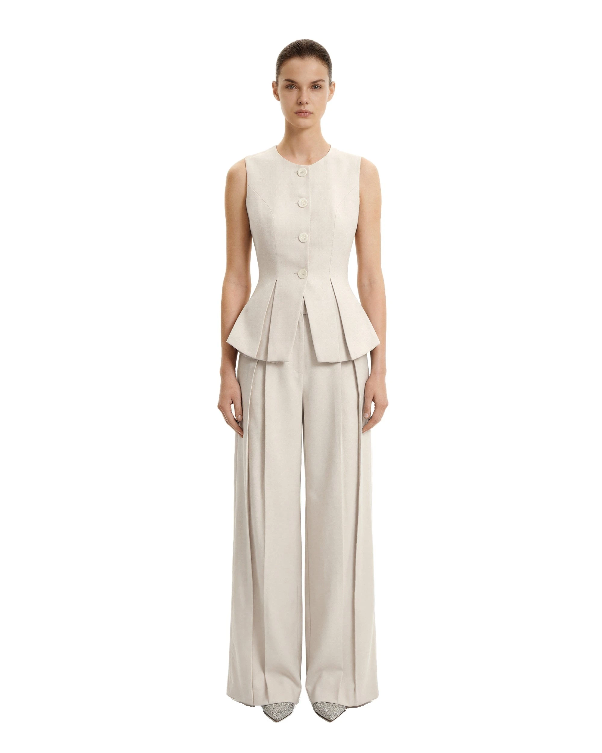 JW PEI top | Los Angeles Vegan Fashion Tops | Luxury Shoes JW PEI Structured Seam Round