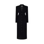 JW PEI Structured Shoulder Fitted Lapel Maxi Coat