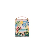 JW PEI Taya Tropical Parrot Pattern Book Shape Clutch Bag in Pink