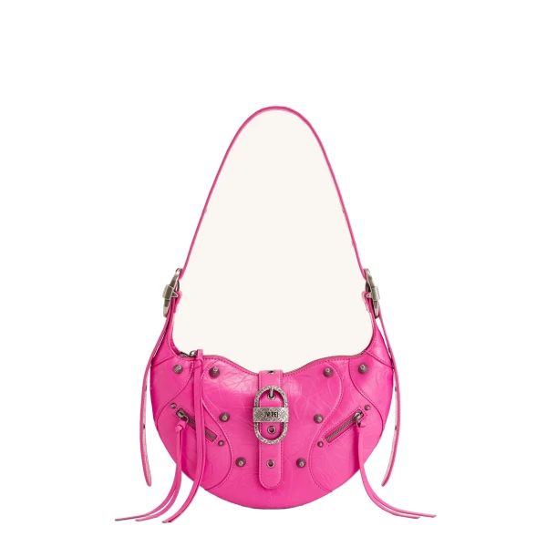 JW PEI Tessa Crushed Shoulder Bag in Bright Pink