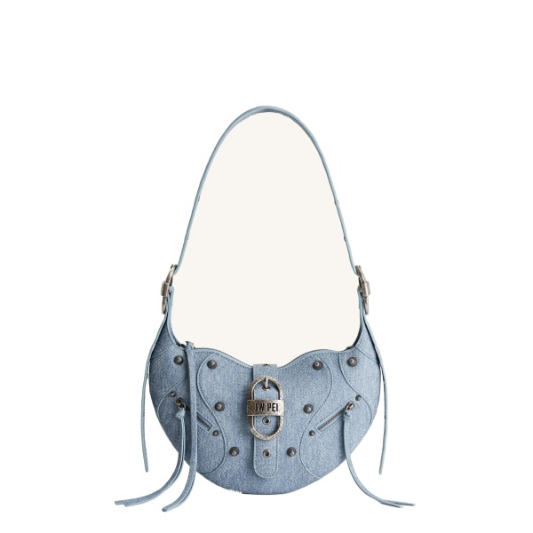 JW PEI Tessa Denim Embossed Shoulder Bag in Blue