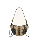 JW PEI Tessa Faux Suede Studded Shoulder Bag in Khaki Green