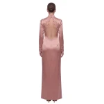 JW PEI The Cheongsam-Reimagined Embroidered Satin Gown