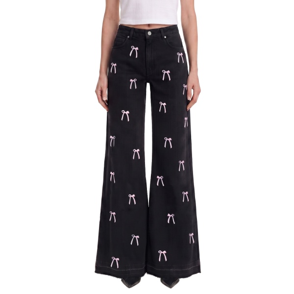 JW PEI The Rebel Pink Ribbon Split Fray Jeans