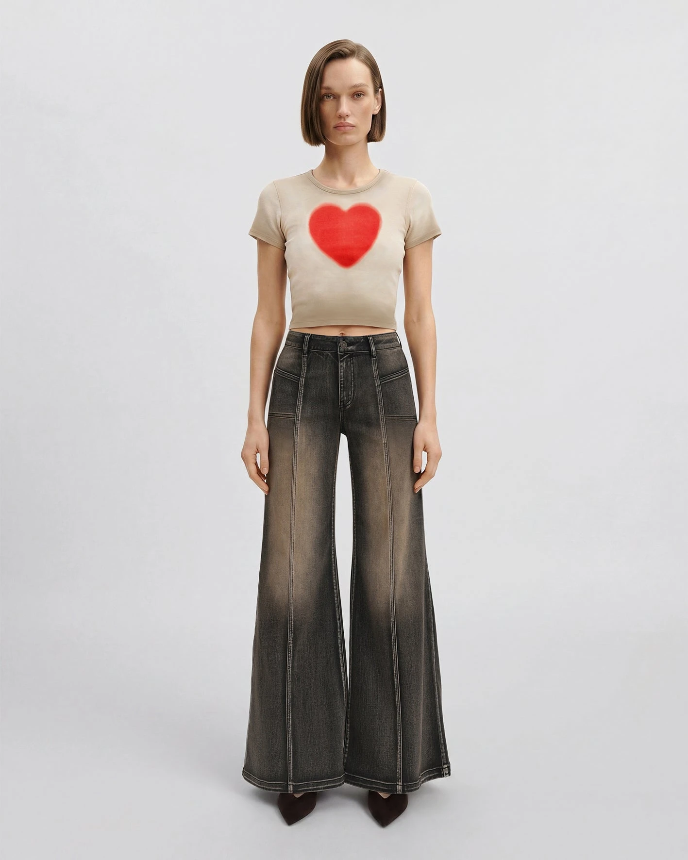 JW PEI tee | Los Angeles Vegan Fashion Tops | Luxury Shoes JW PEI The Shrunken Faded Love T-shirt