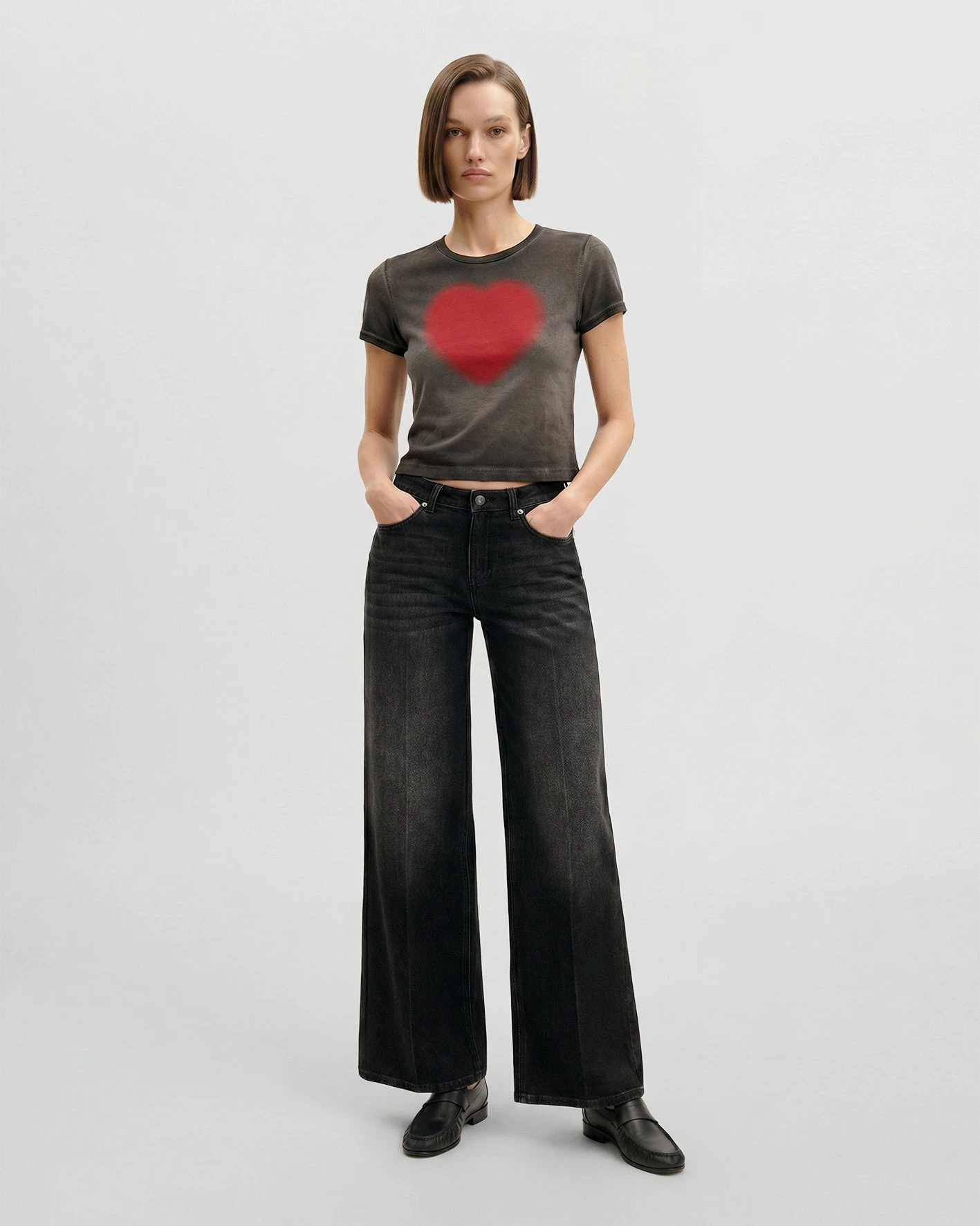 JW PEI tee | Los Angeles Vegan Fashion Tops | Luxury Shoes JW PEI The Shrunken Faded Love T-shirt