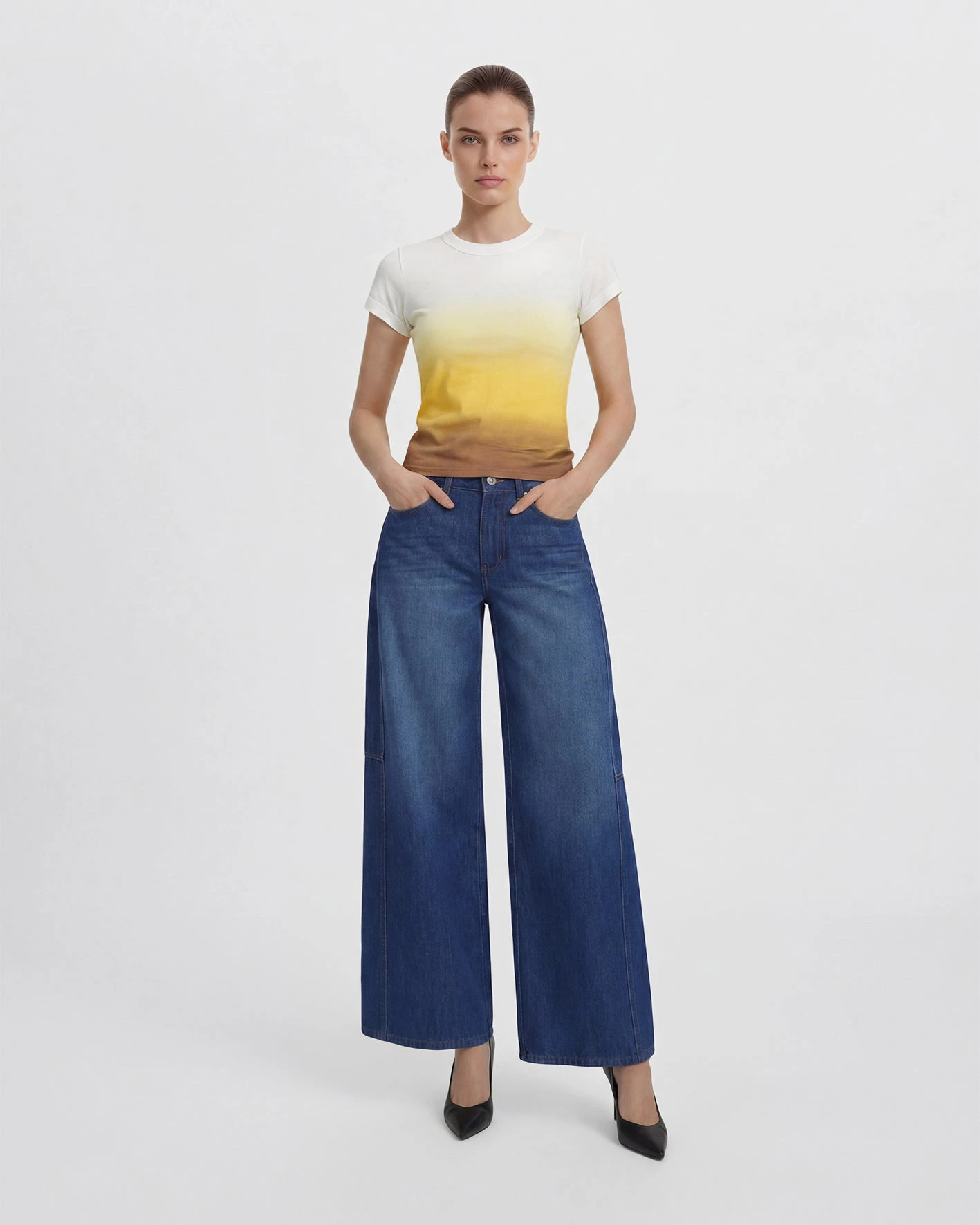 JW PEI tee | Los Angeles Vegan Fashion Tops | Luxury Shoes JW PEI The Slacker Fade Out T-shirt