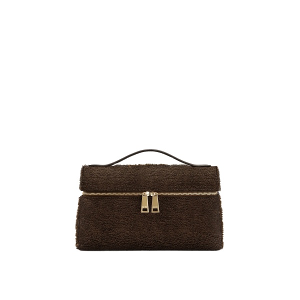 JW PEI Thea Faux Fur Top Handle Bag in Mocha Brown