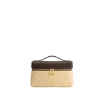 JW PEI Thea Faux Straw Top Handle Bag in Brown
