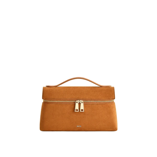 JW PEI Thea Faux Suede Top Handle Bag in Camel