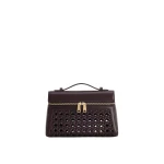 JW PEI Thea Large Woven Top Handle Bag in Dark Red