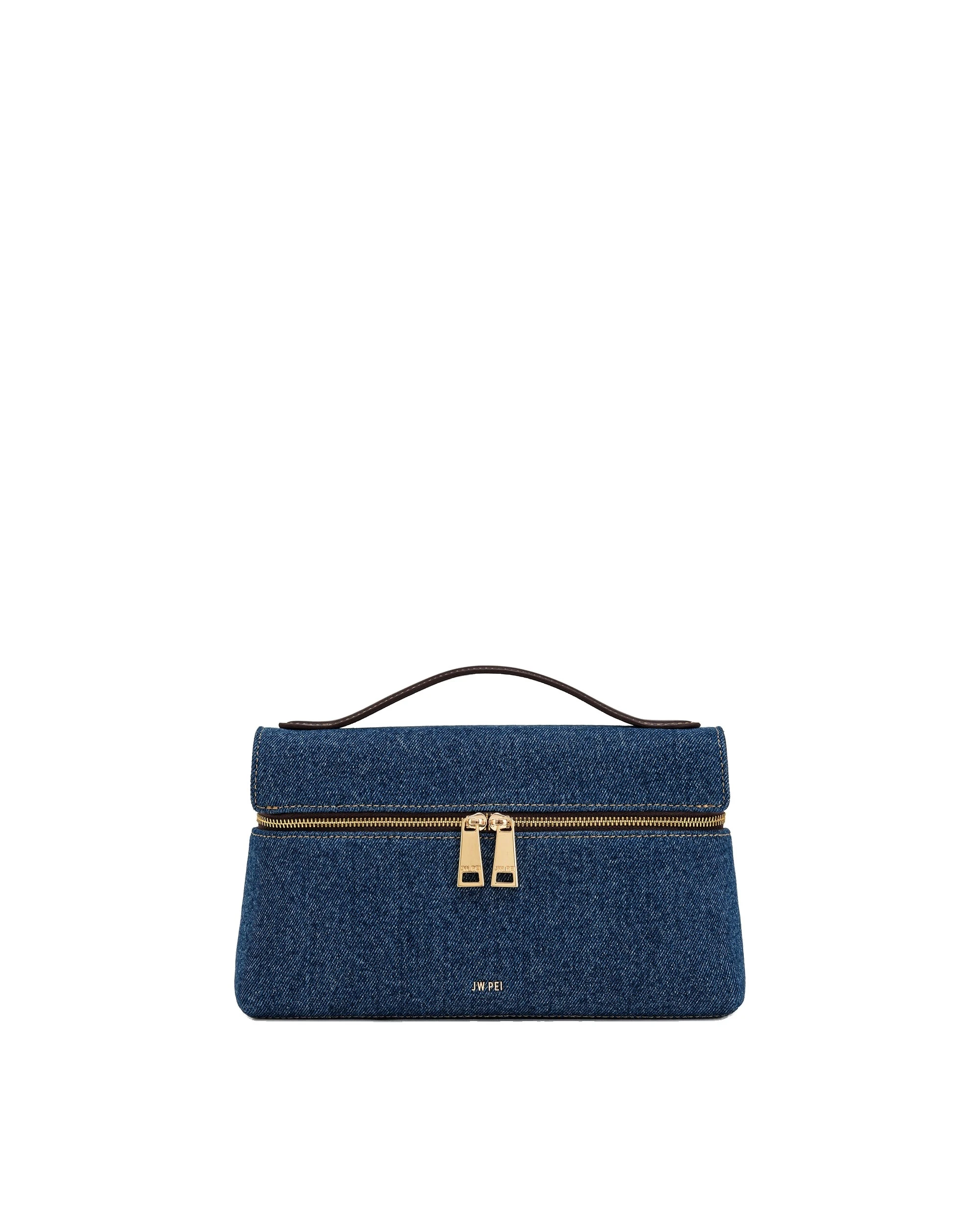 JW PEI Thea Top Handle Bag in Blue Denim | Totes & Top-Handle Bags | Luxury Shoes JW PEI Thea Top Handle Bag in Blue Denim