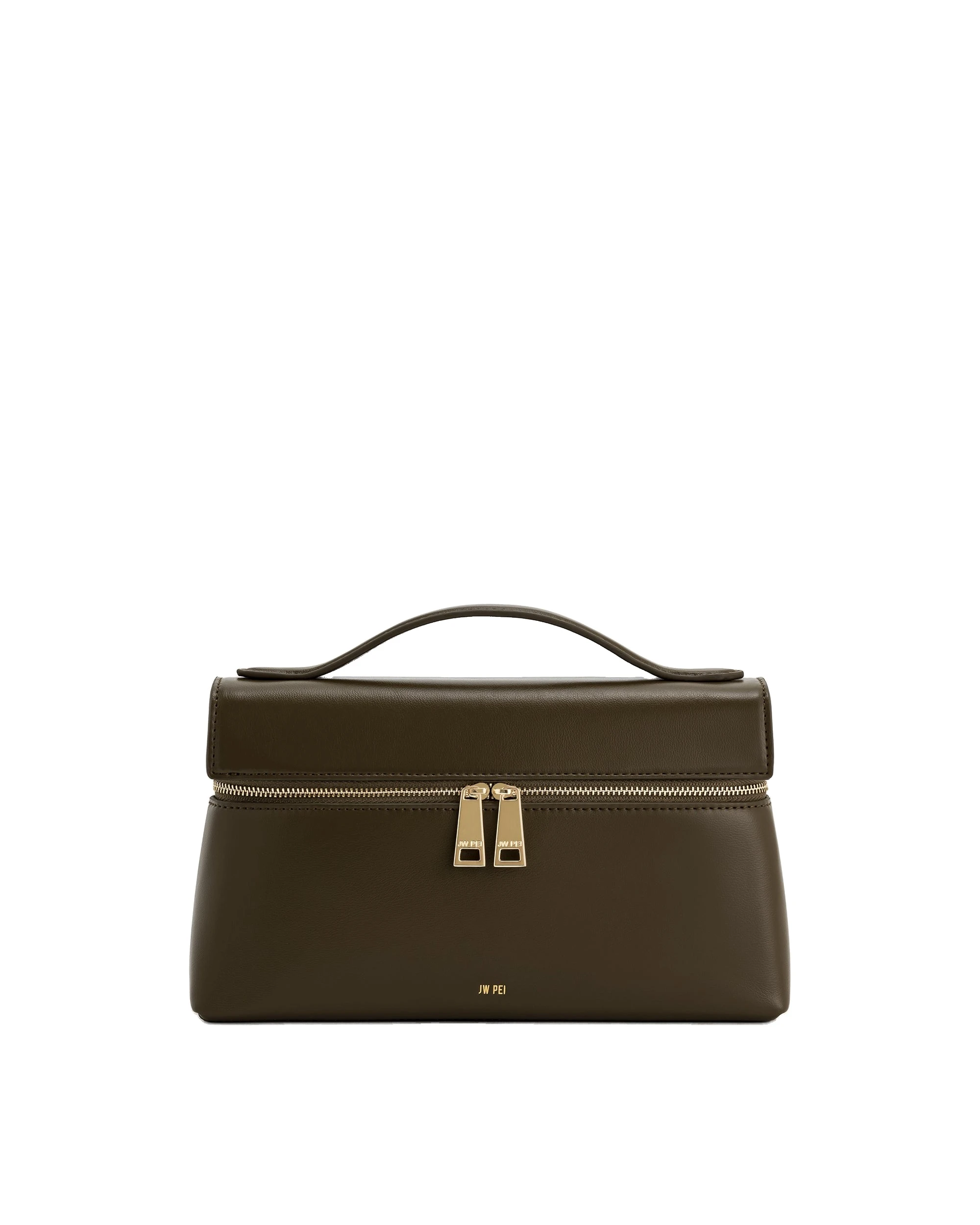 JW PEI Thea Top Handle Bag in Dark Olive | Totes & Top-Handle Bags | Luxury Shoes JW PEI Thea Top Handle Bag in Dark Olive