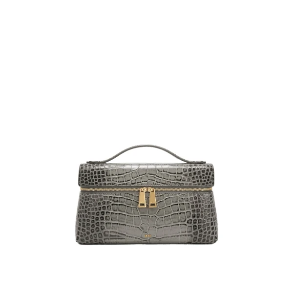 JW PEI Thea Top Handle Bag in Grey Croc