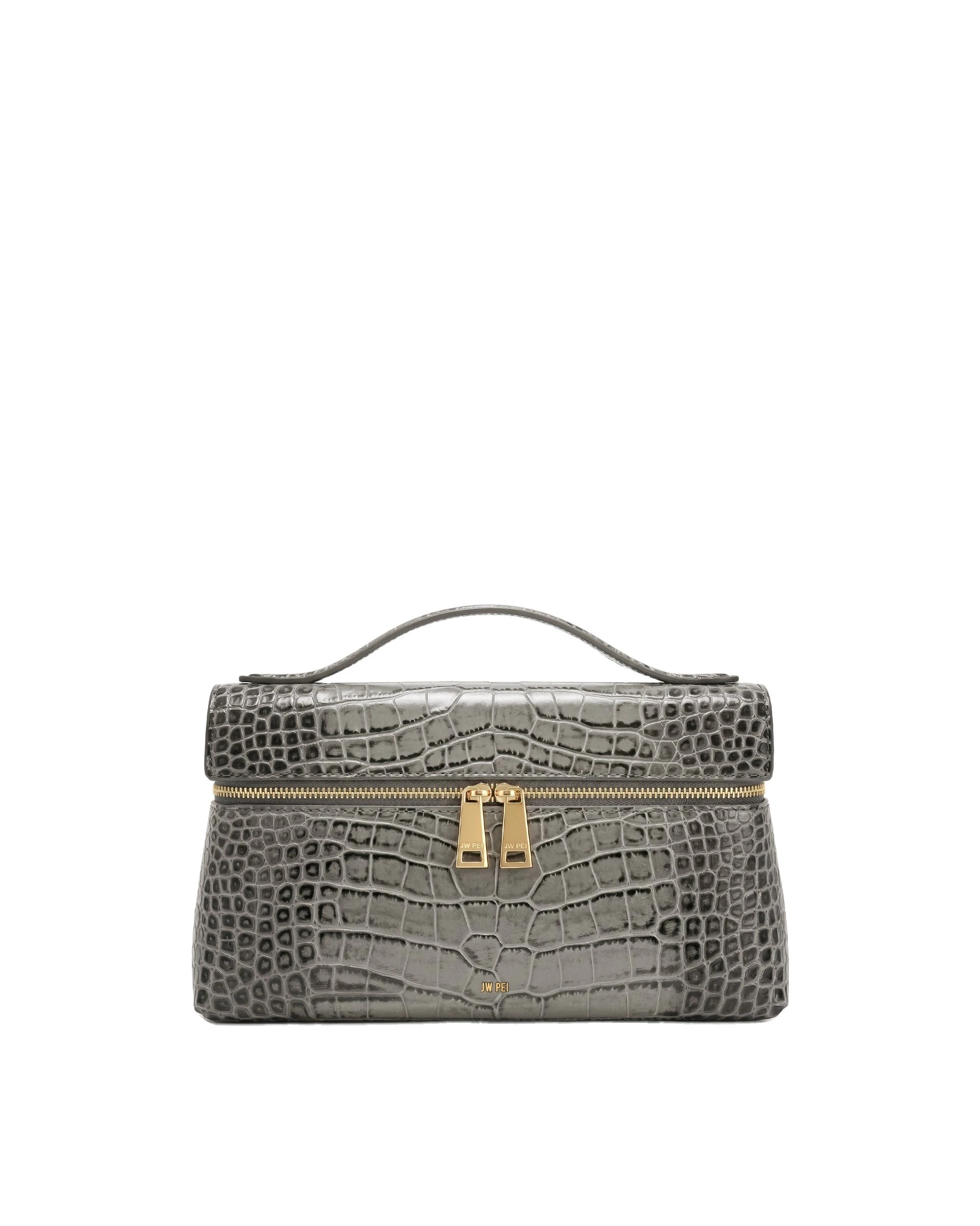 JW PEI Thea Top Handle Bag in Grey Croc | Totes & Top-Handle Bags | Luxury Shoes JW PEI Thea Top Handle Bag in Grey Croc