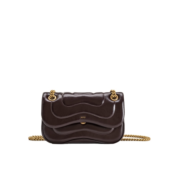 JW PEI Tina Quilted Chain Crossbody in Deep Claret Brown