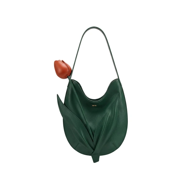 JW PEI Tulip Shape Shoulder Bag in Forest Green