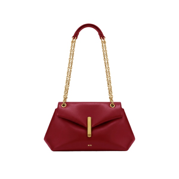 JW PEI Valerie Chain Flap Shoulder Bag in Cherry Red