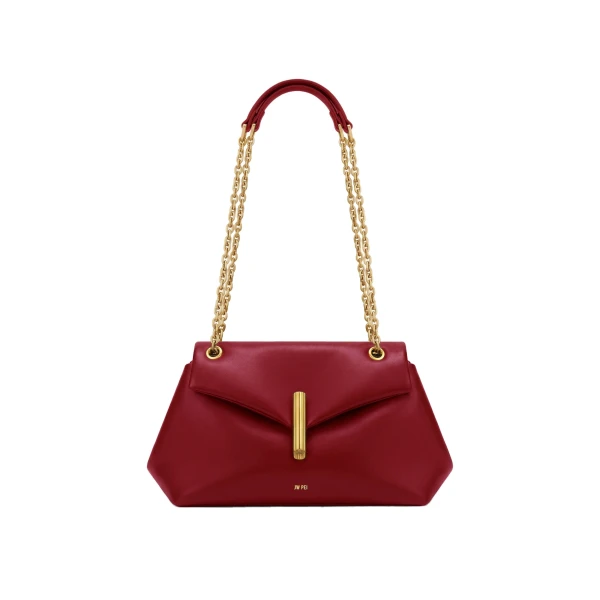 JW PEI Valerie Chain Flap Shoulder Bag in Cherry Red