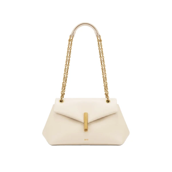 JW PEI Valerie Chain Flap Shoulder Bag in Cream White