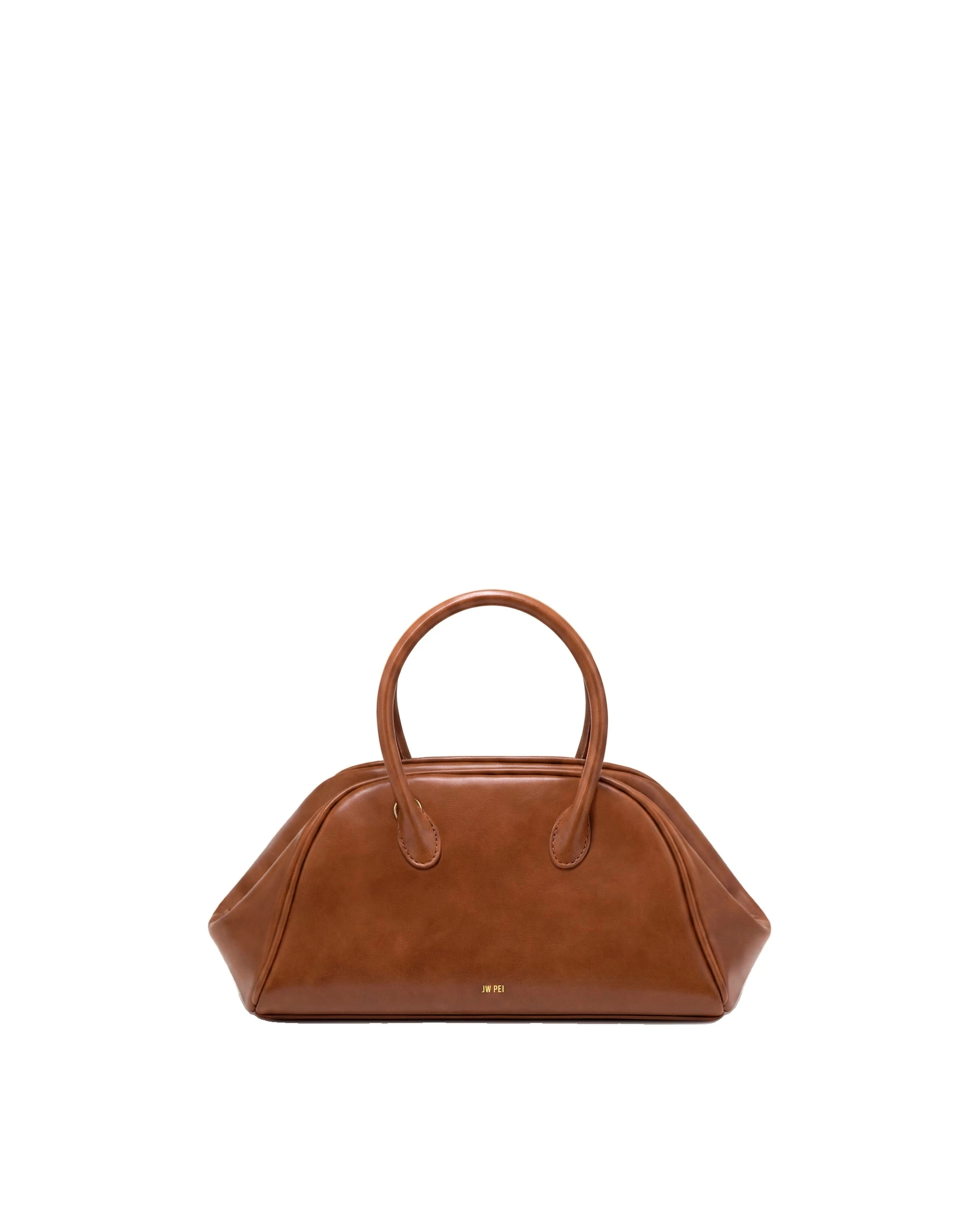 JW PEI Veda Vintage Finish Bowler Bag in Saddle Brown | Totes & Top-Handle Bags | Luxury Shoes JW PEI Veda Vintage Finish Bowler Bag in Saddle Brown