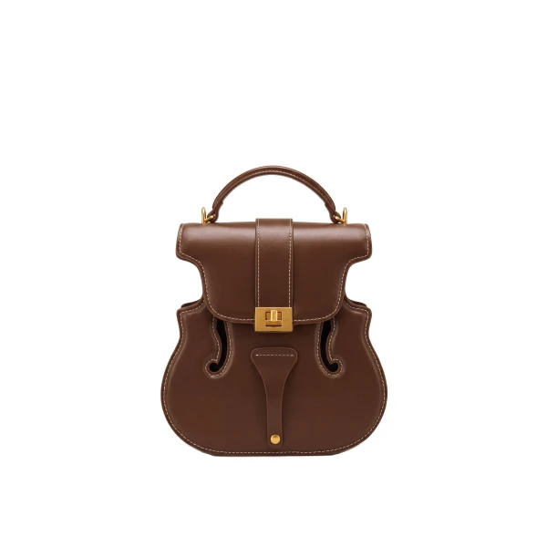 JW PEI Violin Shape Top Handle Bag in Dark Brown